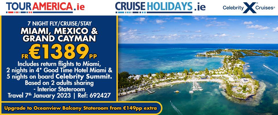 Cruise Holiday Miami, Mexico and Grand Cayman 1389 EUR pp