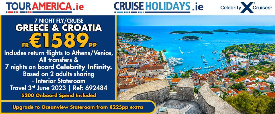 Cruise holiday Greece and Croatia 1589 EUR pp