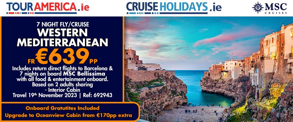 Cruise Holiday, MSC, Western Mediterranean, 639 EUR PP