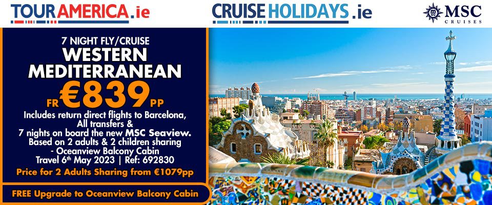 Cruise Holiday, MSC, Western Mediterranean 839 EUR pp